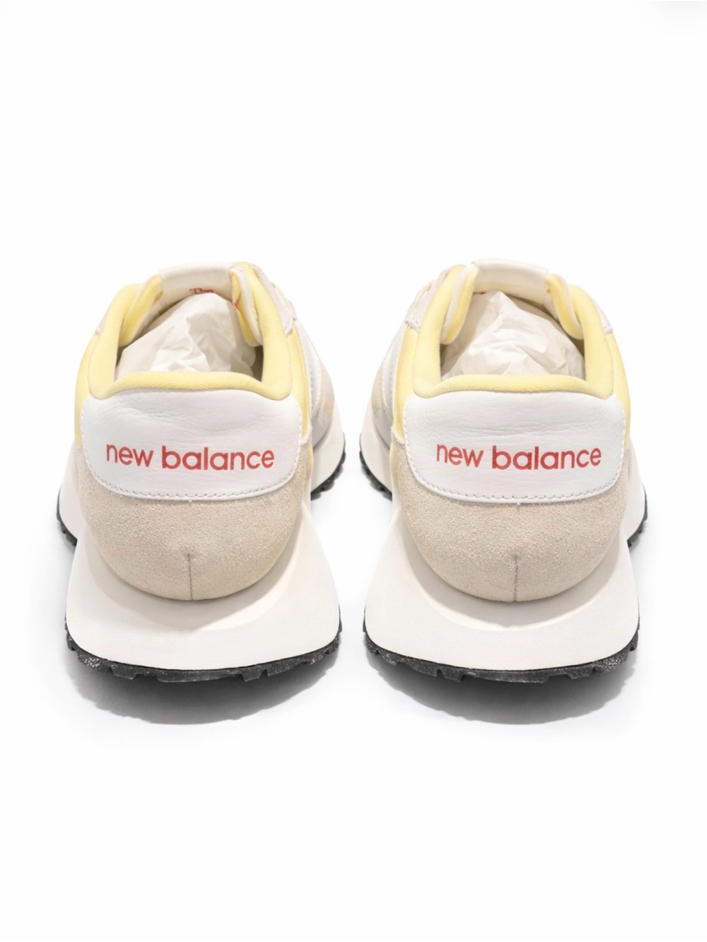 New Balance Cream & Yellow Low-Profile Runner Sneakers - Picture 3 of 8